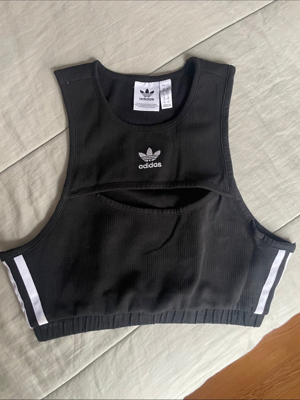 adidas Black Ribbed Tank - Picture 7 of 7